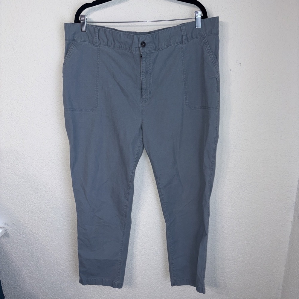 Eddie Bauer Women's 20W Utility Chino Blue Pants Outdoors Hiking Cabincore